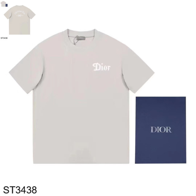 High Quality Dior 220g 100% Cotton Print Logo Oversize T-shirt for Women and Men with Original OPP Package and Tags DRTS-055