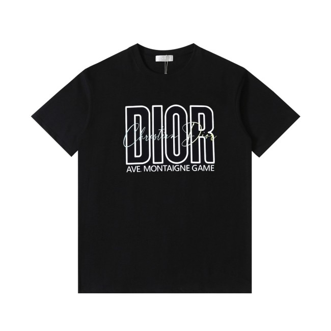 High Quality Dior 260g 100% Cotton Print Logo T-shirt for Women and Men with Original OPP Package and Tags DRTS-061