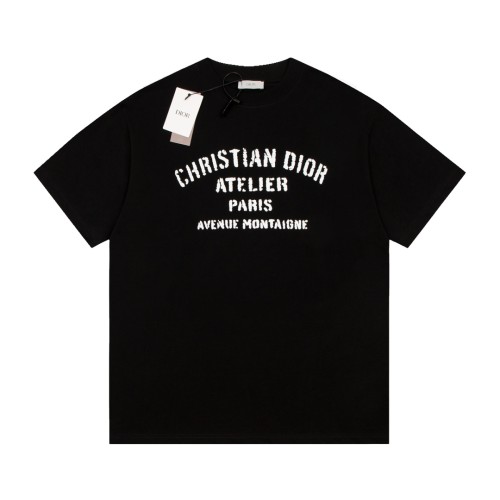 High Quality Dior 230g 100% Cotton Print Logo Oversize T-shirt for Women and Men with Original OPP Package and Tags DRTS-072