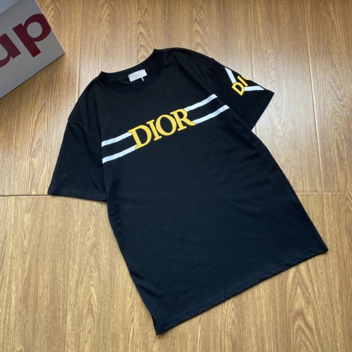 Top Quality Dior 230g 100% Cotton Print Logo T-shirt for Women and Men with Original OPP Package and Tags DRTS-086