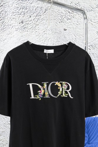 High Quality Dior 230g 100% Cotton Embroidery Logo T-shirt for Women and Men with Original OPP Package and Tags DRTS-099