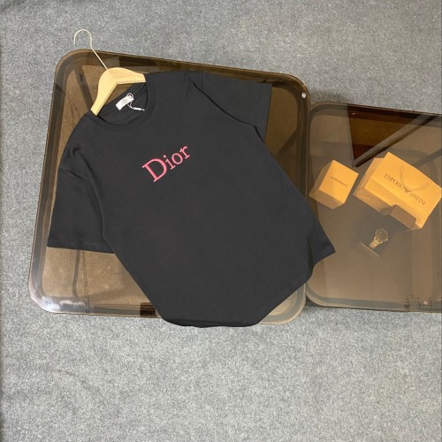High Quality Dior 240g 100% Cotton Embroidery Logo Oversize T-shirt for Women and Men with Original OPP Package and Tags DRTS-080