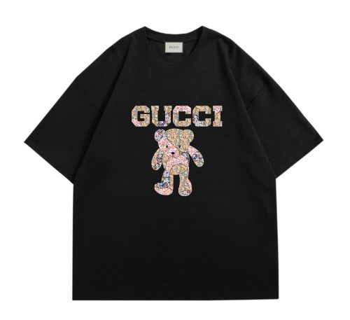 High Quality Gucci 230g 100% Cotton Print Logo T-shirt for Women and Men with Original OPP Package and Tags GCTS-091