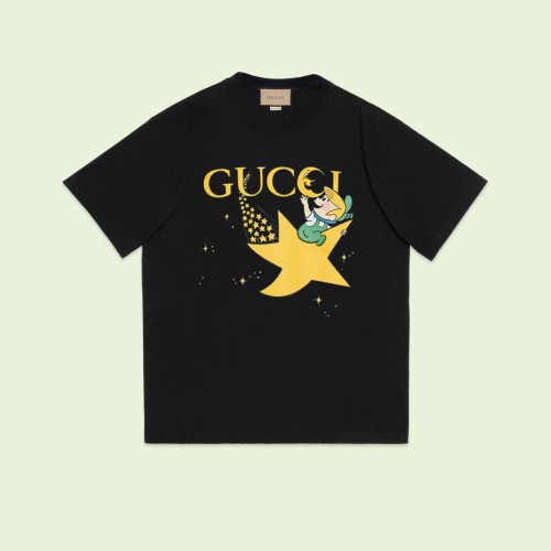Top Quality Gucci 230g 100% Cotton Print Logo T-shirt for Women and Men with Original OPP Package and Tags GCTS-100