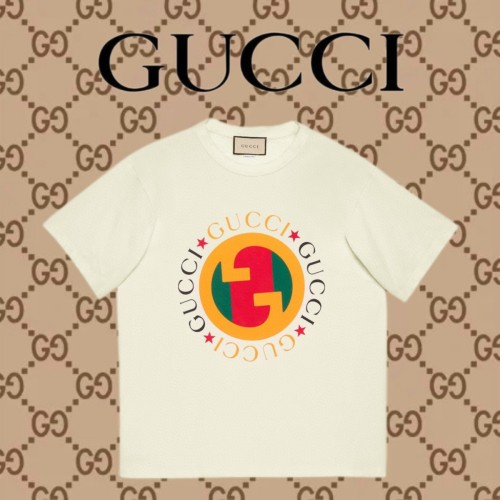 Top Quality Gucci 230g 100% Cotton Print Logo T-shirt for Women and Men with Original OPP Package and Tags GCTS-098