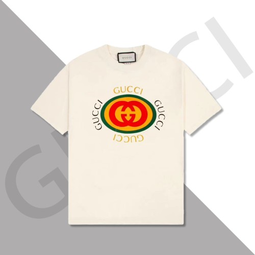 High Quality Gucci 230g 100% Cotton Print Logo T-shirt for Women and Men with Original OPP Package and Tags GCTS-095