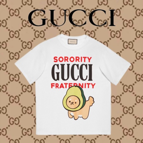Top Quality Gucci 230g 100% Cotton Print Logo T-shirt for Women and Men with Original OPP Package and Tags GCTS-097