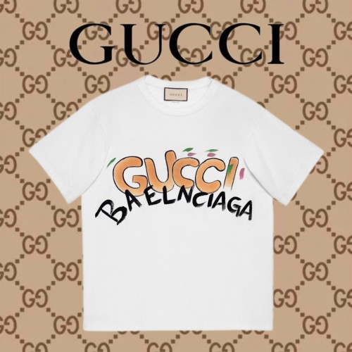 Top Quality Gucci 260g 100% Cotton Print Logo T-shirt for Women and Men with Original OPP Package and Tags GCTS-096
