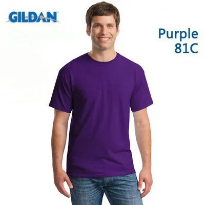 Customized 76000 Adult 180g 100% Cotton Round Neck GILDAN T-shirt CST-037 (Different customized process have different customized fee)