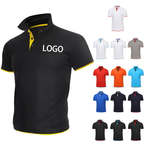 TBB-C-M Custom LOGO/Pattern 60% Cotton Two Buttons Business EUR Size Polo-shirt(Instock) for Men and Women CST-068 (different custom craft and logo and quantities has different custom fee)