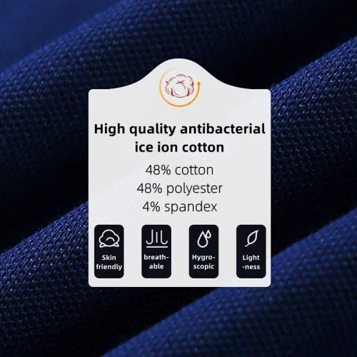SD33217 Custom LOGO/Pattern 48% Cotton +45% Polyester +4% Spandex Two Buttons Soft and Breathable Antibacterial Business Polo-shirt(Instock) for Men and Women CST-081 (different custom craft and logo and quantities has different custom fee)