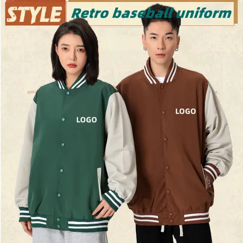Custom LOGO/Pattern 100% Polyester Double Layer Woven Retro Baseball Uniform For Men and Women (Instock) BSUF-007 CF-D807