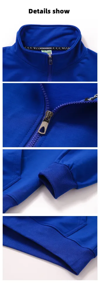 Custom LOGO/Pattern Thin 3% Spandex + 97% Polyester Plus Size Stand Collar Zipper Jacket For Men and Women (Instock)  ZPJK-002 CX208