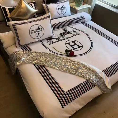 High-grade Washed Cotton Bedding 4pcs/set(Queen size Two 48*74cm pillowcases,one 230*250cm  sheet and one 200*230cm duvet cover) Bed Sheet Set BS-003