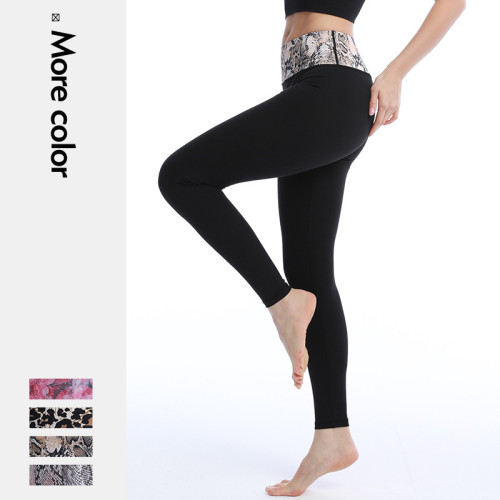 Custom LOGO/Pattern Printed 12% Spandex + 88% Polyester Training Fitness Quick Dry Yoga Pant For Women (Instock) YGPT-003 TH1052