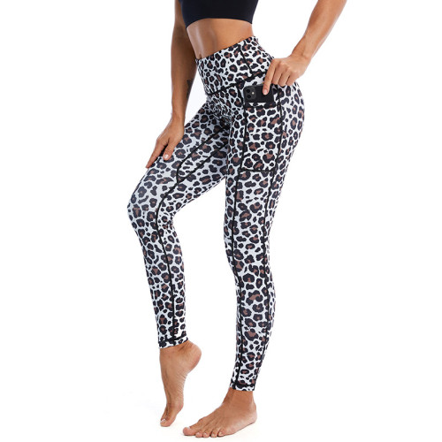 Custom LOGO/Pattern Printed 10% Spandex + 90% Polyester Training Fitness Quick Dry Yoga Pant For Women (Instock) YGPT-006 YH-3