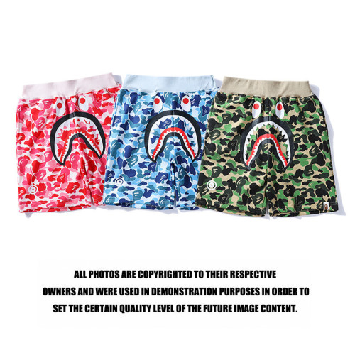 Bape Camouflage Print 100%Cotton Casual Pants Men's Loose Beach Pants Shorts SMT-020
