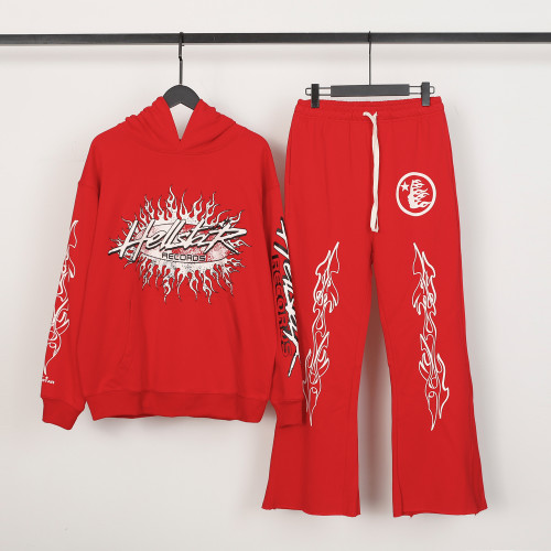 High Qualiy Hellstar Studios Washed and Distressed Hoodie +Trouser Set HLSC-090