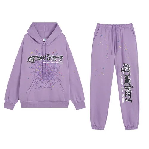 High Quality Sp5der(Spider 55555)  360G Cotton Big Size Hoodie + Trouser SPHC-027