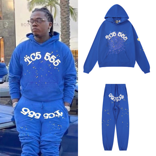 High Quality Sp5der(Spider 55555) 360G Cotton Young Thug Hoodie + Pant Set SPHC-082