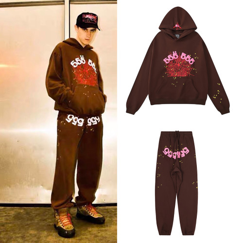 High Quality Sp5der(Spider 55555) 360G Cotton Young Thug Hoodie + Pant Set SPHC-081