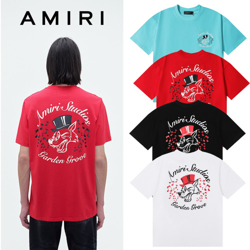 High Quality Amiri Records Wolf 230G Cotton T-shirt AMRC-077