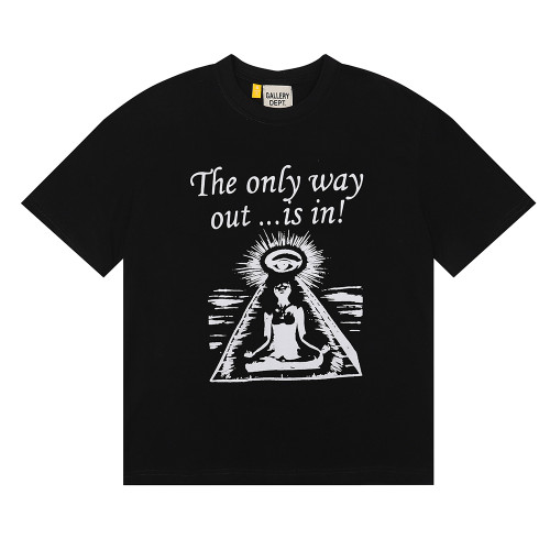 High Quality Gallery Dept ONLY WAY OUT IS IN 230G Cotton T-shirt GDC-103
