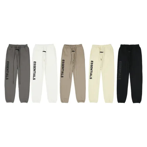 High Quality Fear of God FOG ESSENTIALS Cotton Loose Leggings Add Fleece Trousers ESTC-021