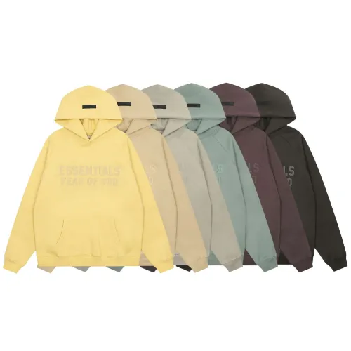 High Quality Fear of God FOG ESSENTIALS 350G Cotton Add Fleece Hoodie and Trousers ESTC-034