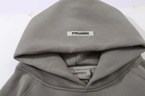 High Quality Fear of God FOG ESSENTIALS 350G Cotton Laminated 3D letters Add Fleece Hoodie and Trousers ESTC-017