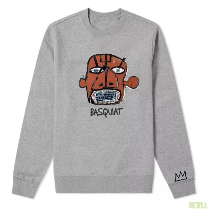 High Quality Jean-Michel Basquiat Artwork Printing Cotton Thin Sweatshirt JMBC-005