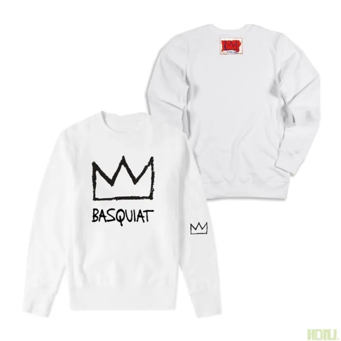 High Quality Jean-Michel Basquiat Artwork Printing Cotton Thin Loose Sweatshirt JMBC-010