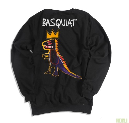 High Quality Jean-Michel Basquiat Artwork Printing Cotton Add Fleece Sweatshirt JMBC-003