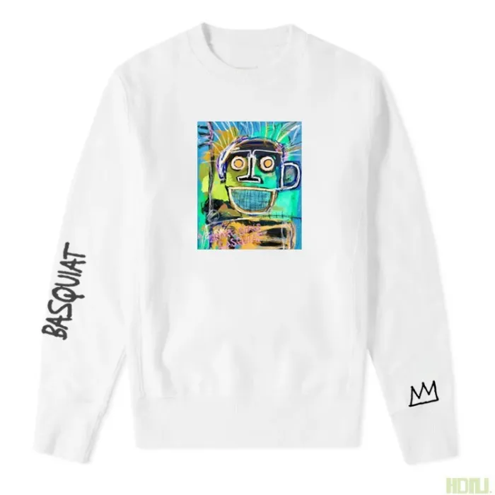 High Quality Jean-Michel Basquiat Artwork Printing Cotton Thin Sweatshirt JMBC-005