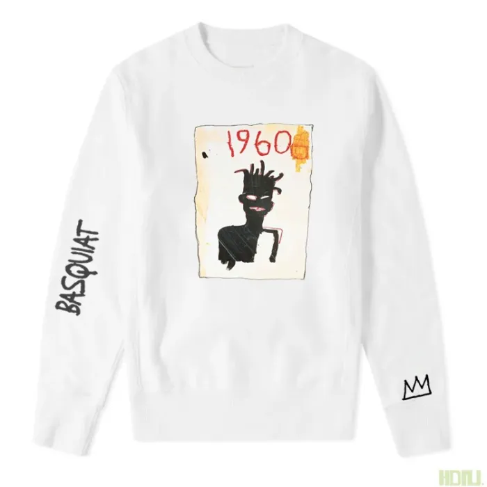 High Quality Jean-Michel Basquiat Artwork Printing Cotton Thin Sweatshirt JMBC-005