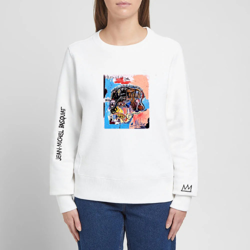 High Quality Jean-Michel Basquiat Artwork Printing Cotton Thin Loose Sweatshirt JMBC-015