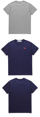 High Quality CDG&PLAY Cotton Embroidery LOGO Stripe Loose T-shirt CDPL-059