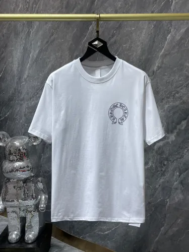 High Quality Chrome Heart 260g Cotton Patchwork Embroidery Craft T-shirt CHSM-085