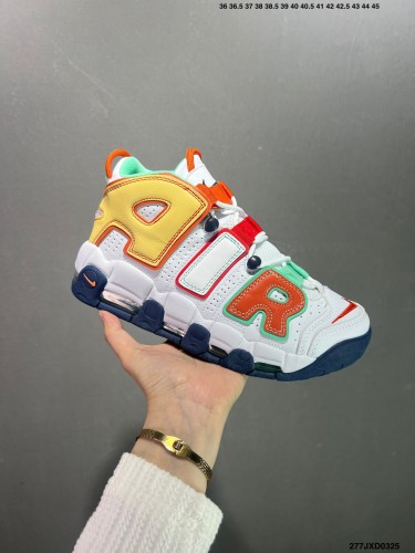 High Quality Nike WMNS Air More UptempoGS Barely Green0 Sneaker with Box NNKS-047
