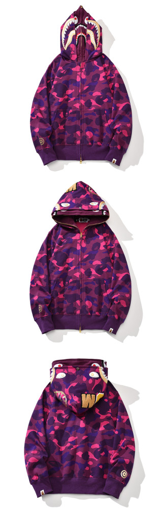 High Quality Bape Cotton Zipper Hoodie Jacket WTBP-007