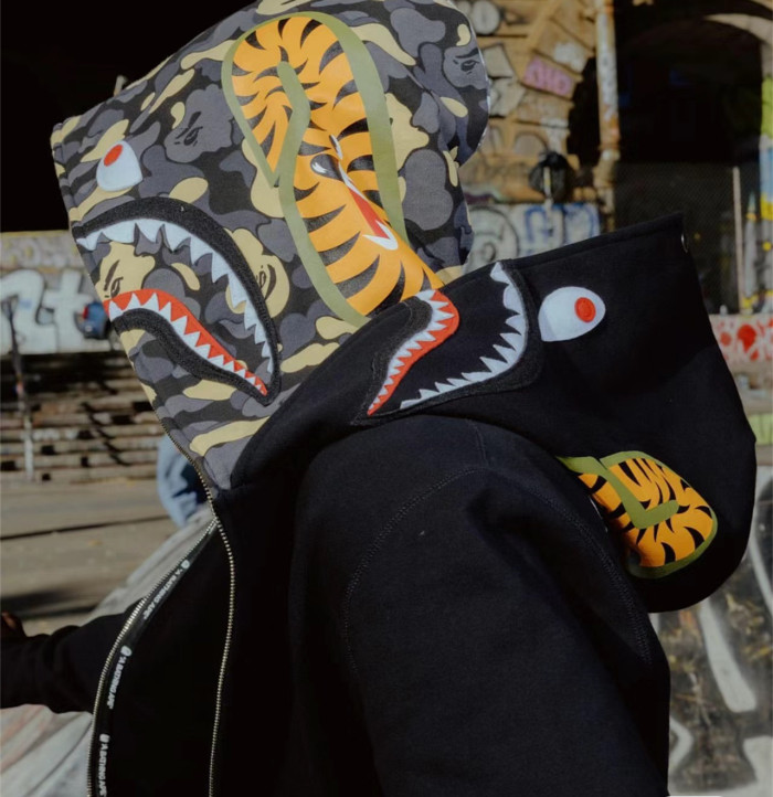 High Quality Bape Cotton Zipper Hoodie Jacket WTBP-001