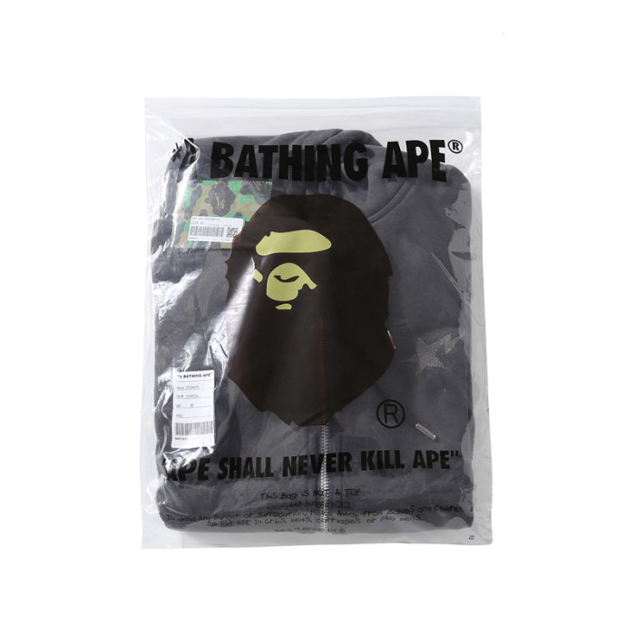 High Quality Bape Cotton Zipper Hoodie Jacket WTBP-016