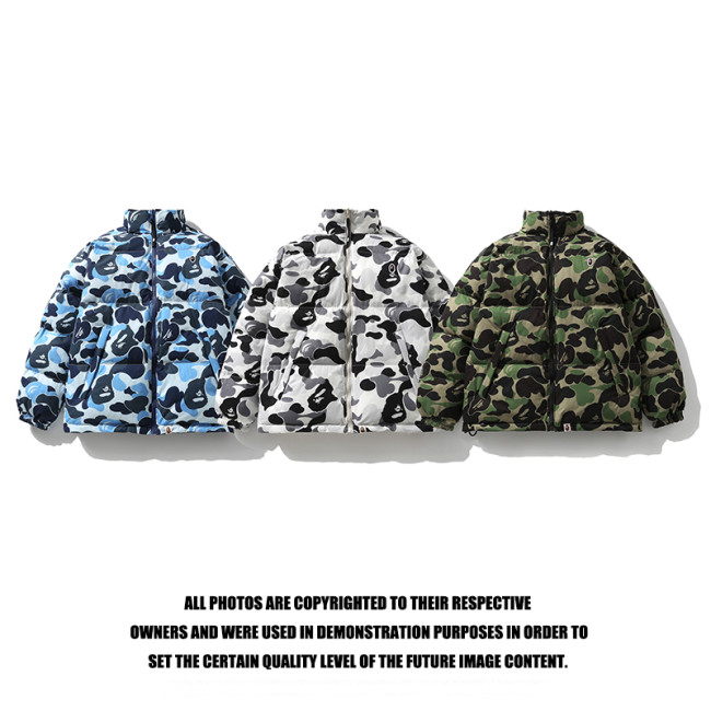 High Quality Bape Reversible Down Cotton Jacket Camouflage Cotton Coat WTBP-020