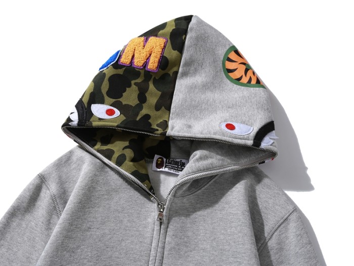 High Quality Bape Cotton Zipper Hoodie Jacket WTBP-026