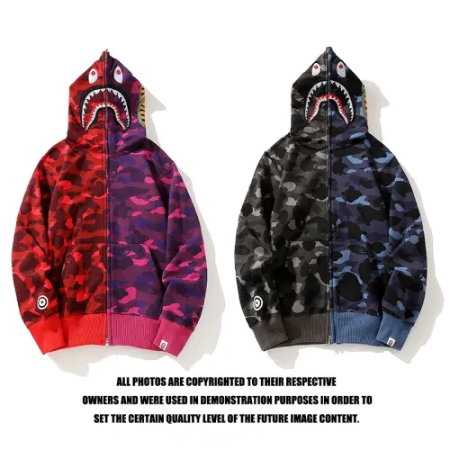 High Quality Bape Cotton Zipper Hoodie Jacket WTBP-029