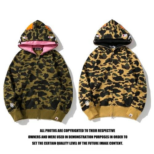 High Quality Bape Cotton Zipper Hoodie Jacket WTBP-011