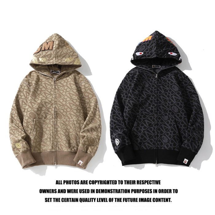 High Quality Bape Cotton Zipper Hoodie Jacket WTBP-030