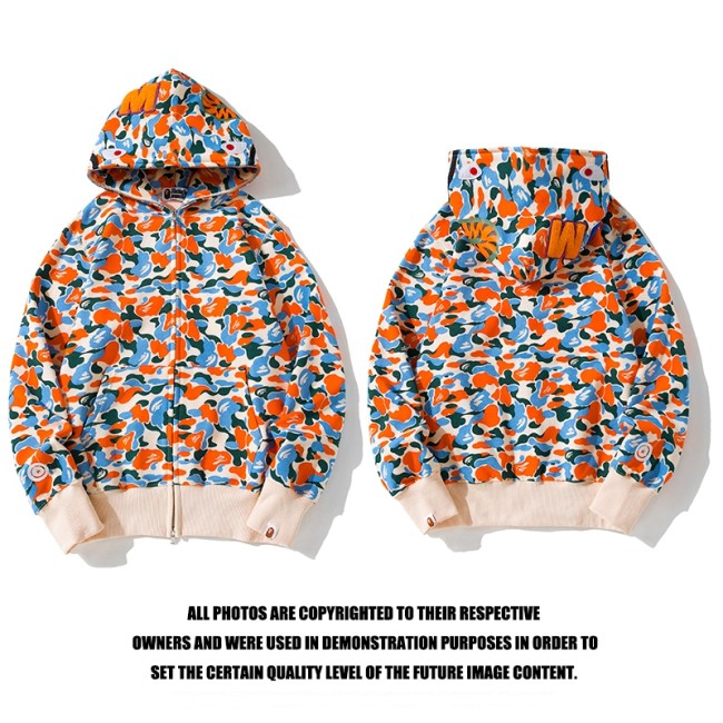 High Quality Bape Cotton Zipper Hoodie Jacket WTBP-012