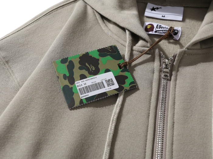 High Quality Bape Cotton Zipper Hoodie Jacket WTBP-016