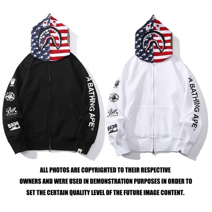 High Quality Bape Cotton Zipper Hoodie Jacket WTBP-006